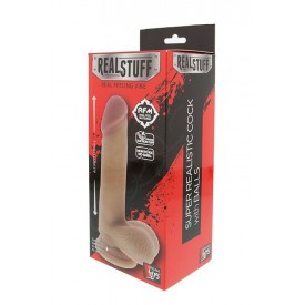 Реалистичный фаллоимитатор REALSTUFF 6.5INCH DONG W. SCROTUM - 16,5 см.