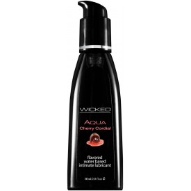 Лубрикант WICKED AQUA Cherry Cordial с ароматом вишневого ликера - 60 мл.