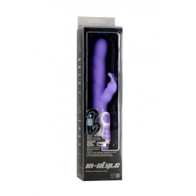 Фиолетовый вибратор с клиторальным стимулятором INSTYLE DUO VIBRATOR 5.5INCH - 14 см.